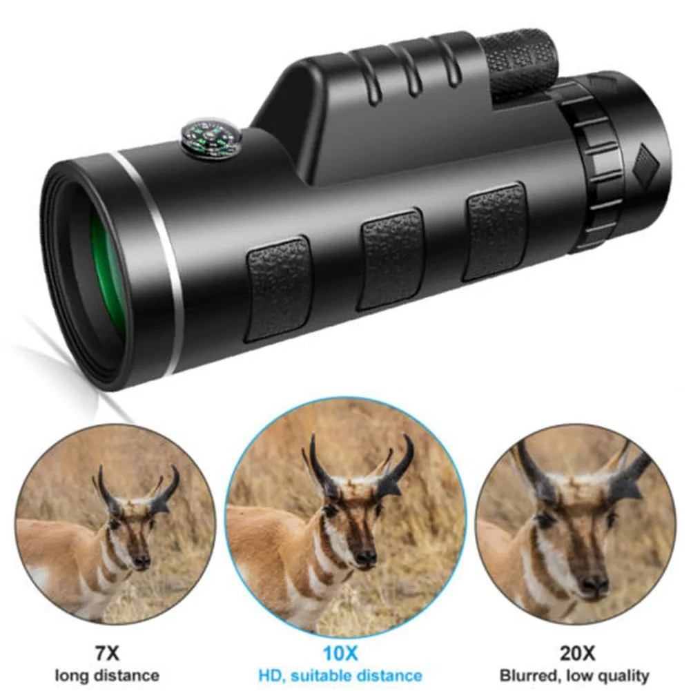 

40x60 HD Zoom Portable Monocular Telescope Day Night Vision Camping Waterproof Super Clear For Outdoor Hunting