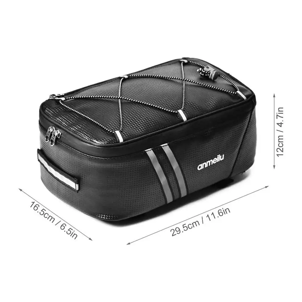 

Bicycle Bag 8L Bike Saddle Bag Bike Tail Rear Bag MTB Bike Rack Trunk Bag with Durable Rainproof Cover Waterproof for Cycling