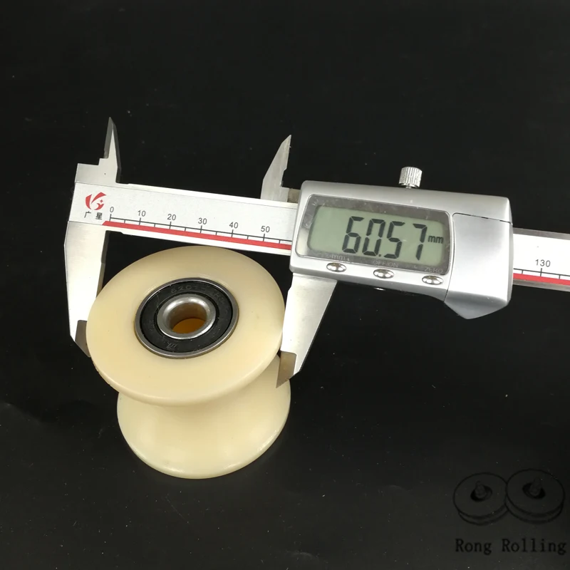 Скользящий рифленый нейлоновый ролик диаметром 60 мм толщиной 48 U образный паз 50