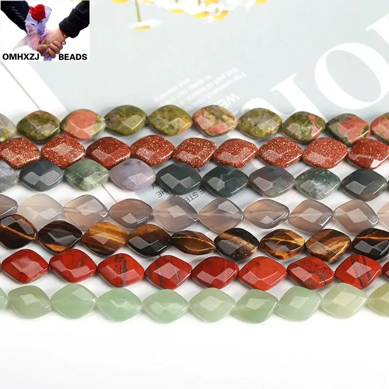 

OMH Wholesale JD158 4 6 8 10 12mm Natural Jewelry DIY Making Bracelet Necklace Natural AAA Red Agate Loose Spacer Rhombus Beads