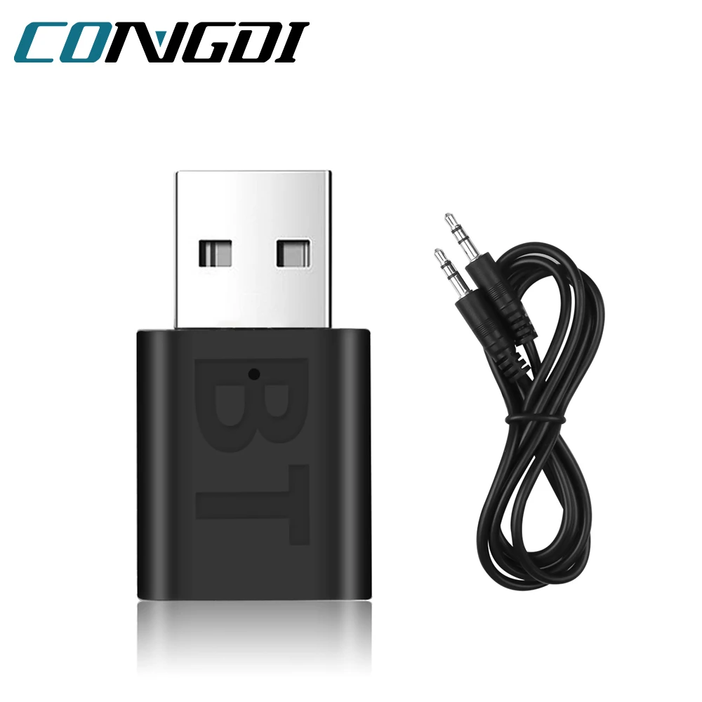 USB Bluetooth совместимый адаптер 5 0 ключ HiFi аудио приемник передатчик стерео 3 мм AUX для