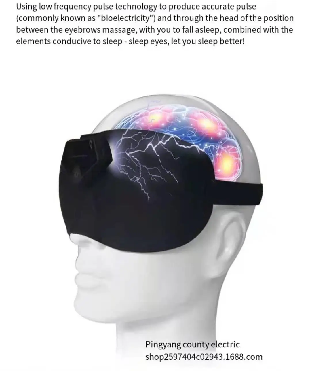 

Smart sleep eye mask head massager boost sleep pulse massage health care equipment