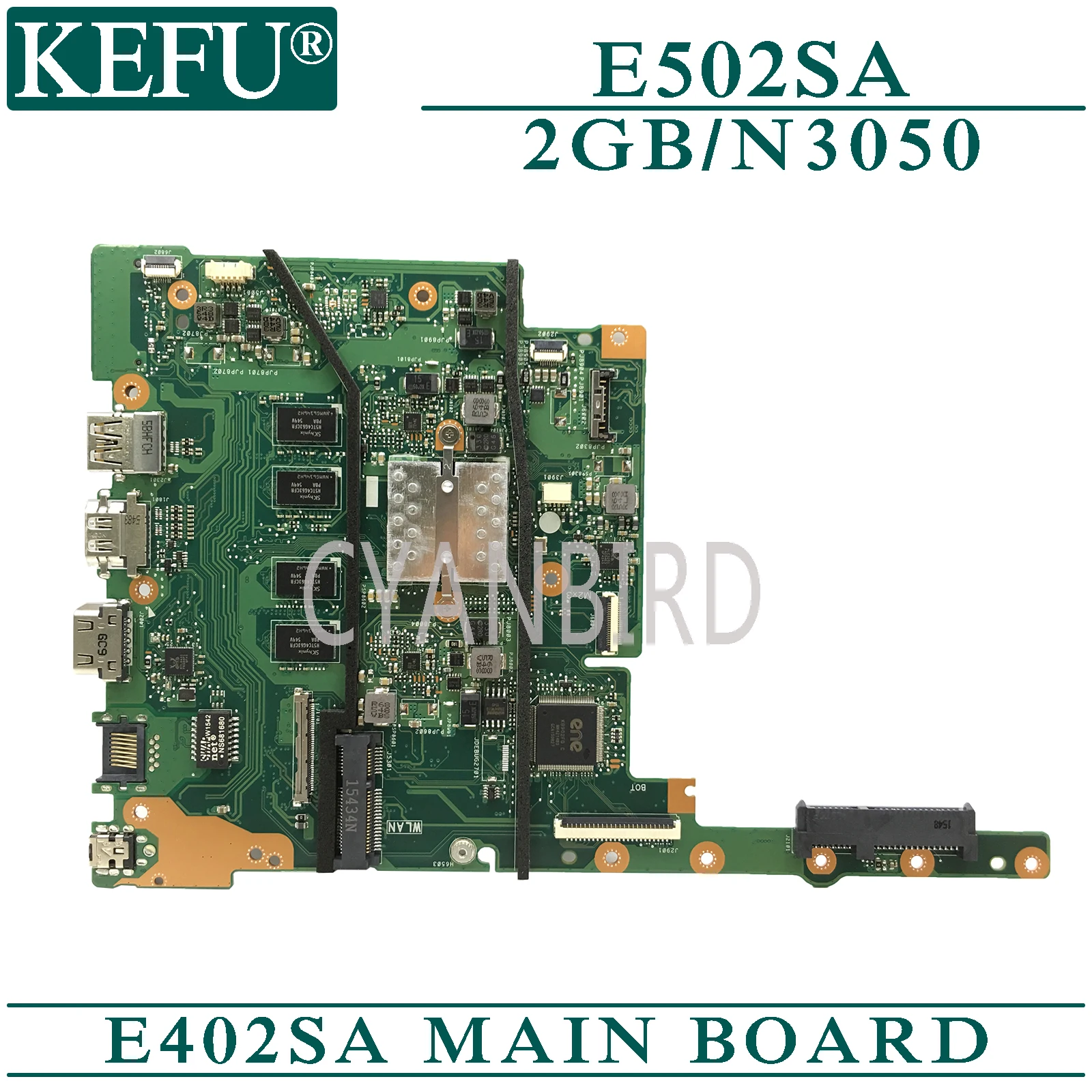 

KEFU E402SA оригинальная материнская плата ASUS E502SA с 2GB-RAM N3050 материнская плата для ноутбука
