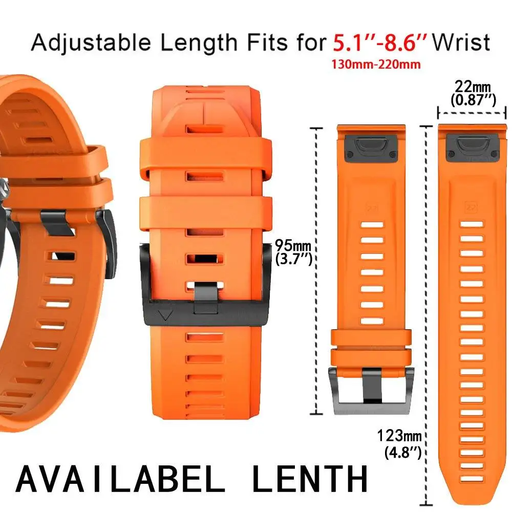 Fenix 6 браслет 22 мм QuickFit спортивный силиконовый ремешок для часов Garmin Instinct/Fenix 5/Fenix 5 Plus/Forerunner 935/Quatix 5