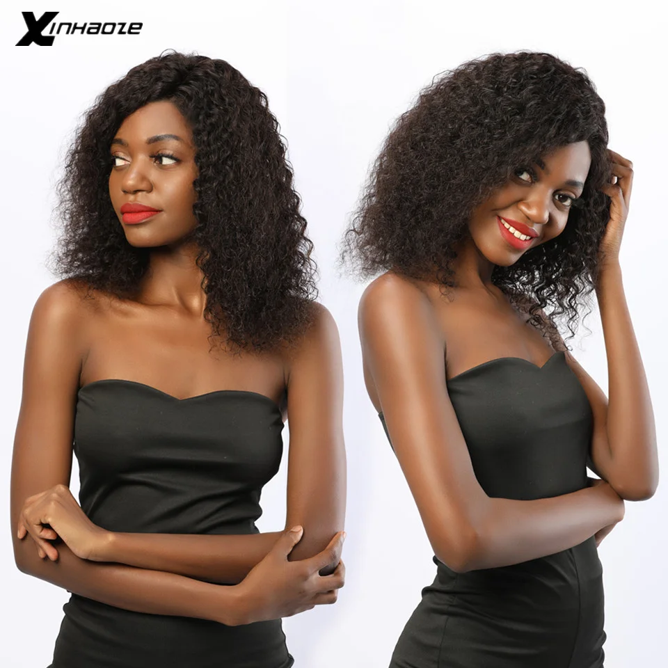 150% плотность человеческие волосы на кружеве парики Кудрявые бразильские remy