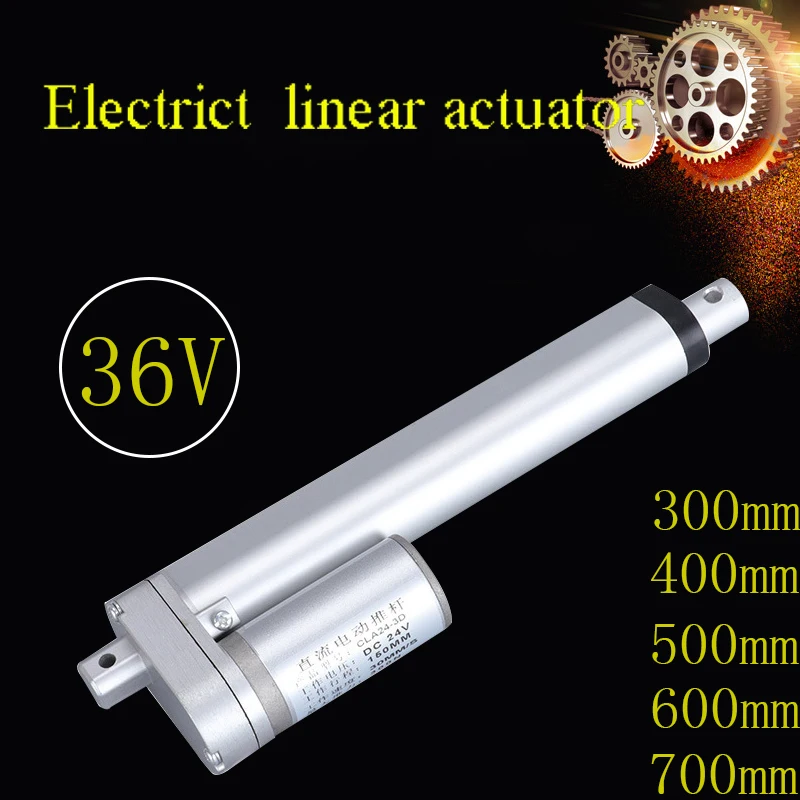 Электрический линейный привод 36 В двигатель с движущейся дистанцией ход 300 мм 400