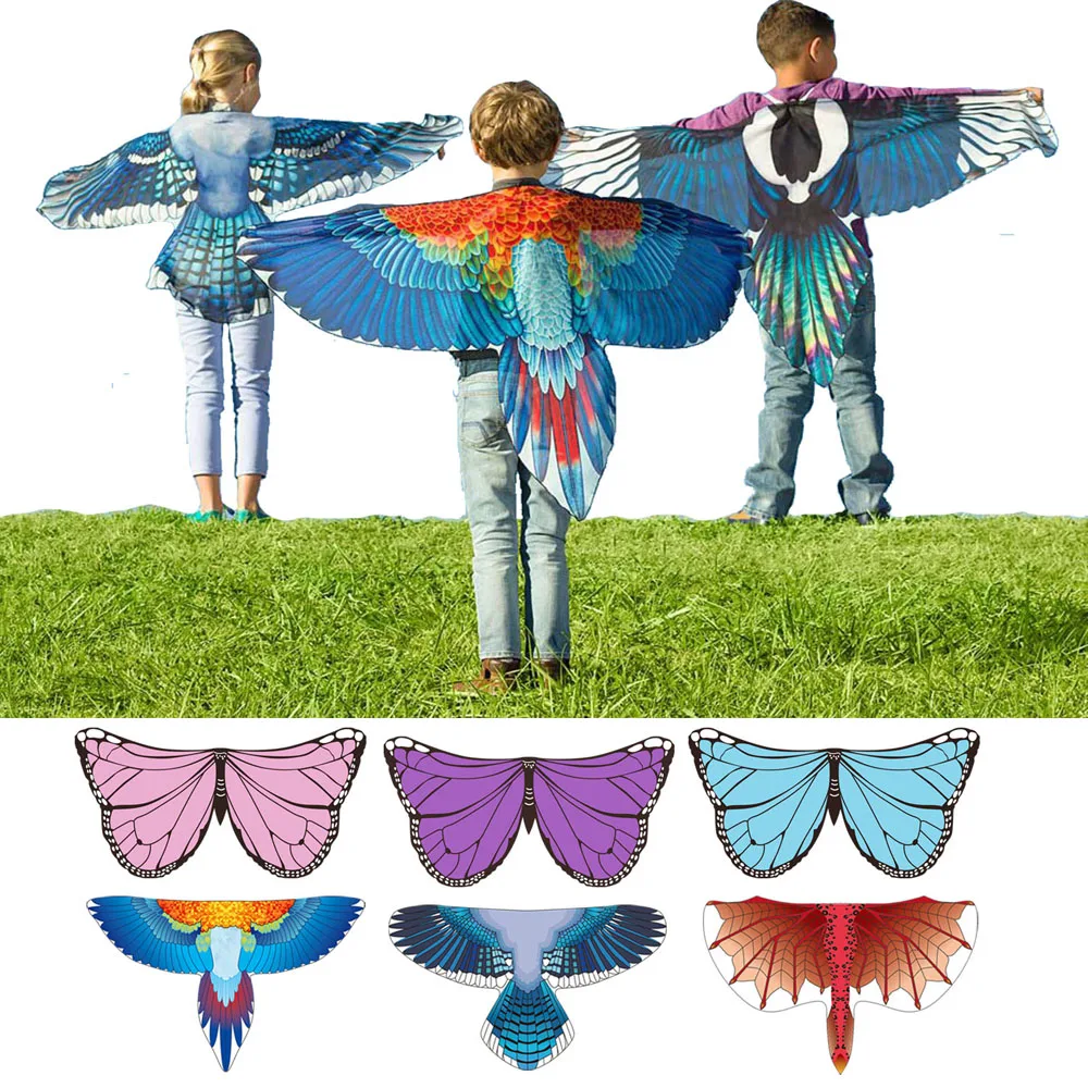 

Dragon Costumes Butterfly Wings Bird Cosplay Macaw Magpie Inspired Wings Kids Costume Blue Red