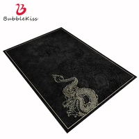 bubble kiss black carpets for living room gold dragon pattern bedroom area rugs home decoration hallway parlor floor mat rugs