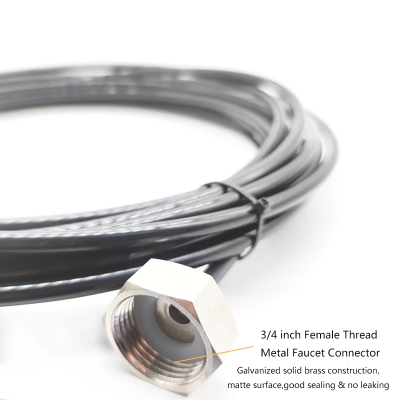 

3/4" Female Thread Brass Water Faucet Connector Galvanized Surface For 1/4 Inch Water Hose Pack Of 2 Pcs