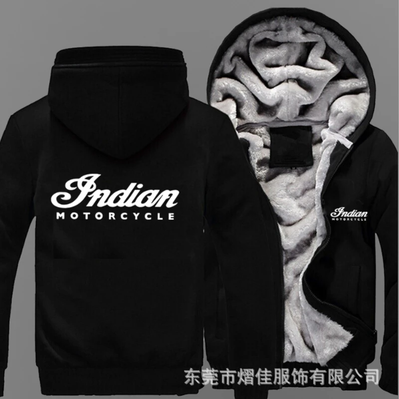 

2021 New Winter for Indian Truck Hoodies Men Fashion Coat Pullover Wool Liner Jacket Sweatshirts Hoody