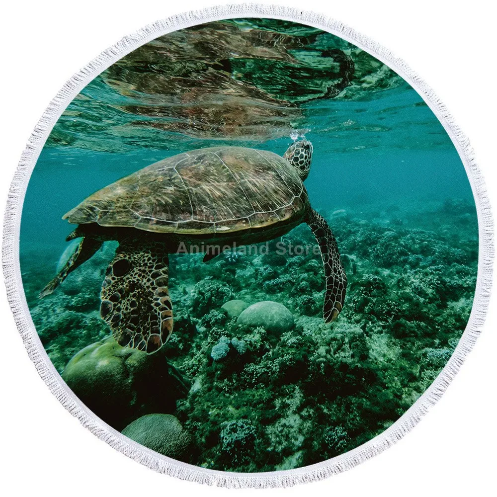 Полотенце Пляжное из микрофибры с животными |