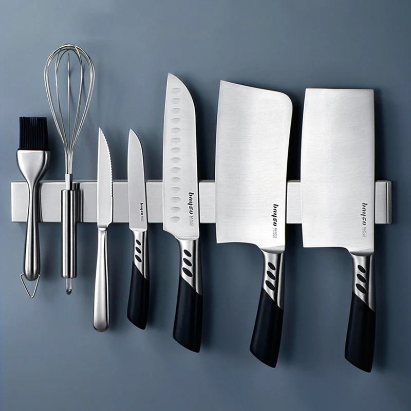 3 Размеры Магнитный Ножи держатель 304 Нержавеющая сталь настенный стеллаж для