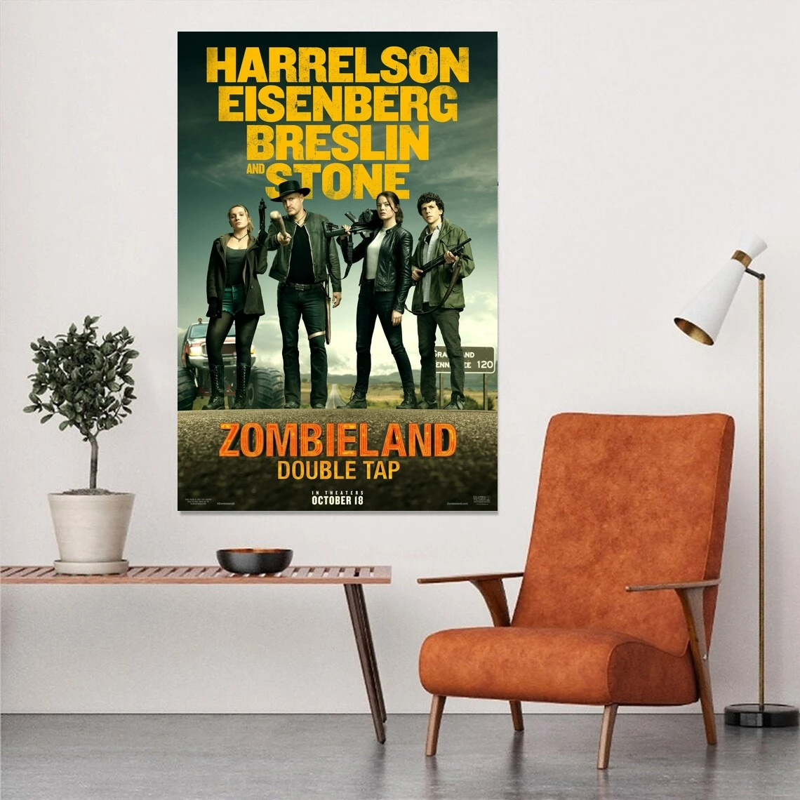 Постер Zombieland с двойным краном для фильмов настенная живопись украшение дома (без