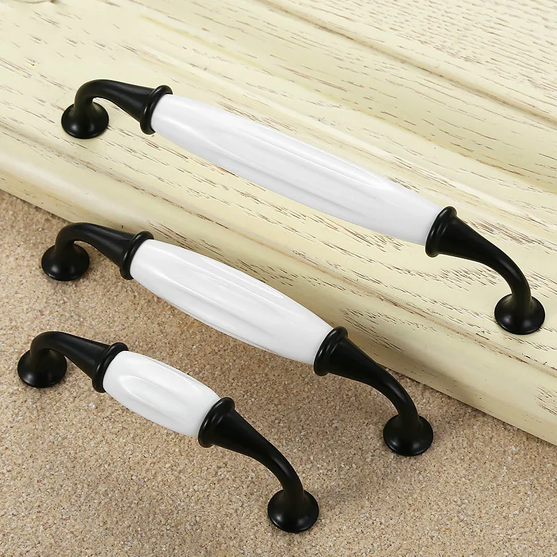 Дверные ручки в европейском стиле античная зеленая бронзовая чистая белая