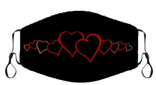 

Valentine's Day Mask 2021 Face Mask Adult size men women cover Heart Love Mask
