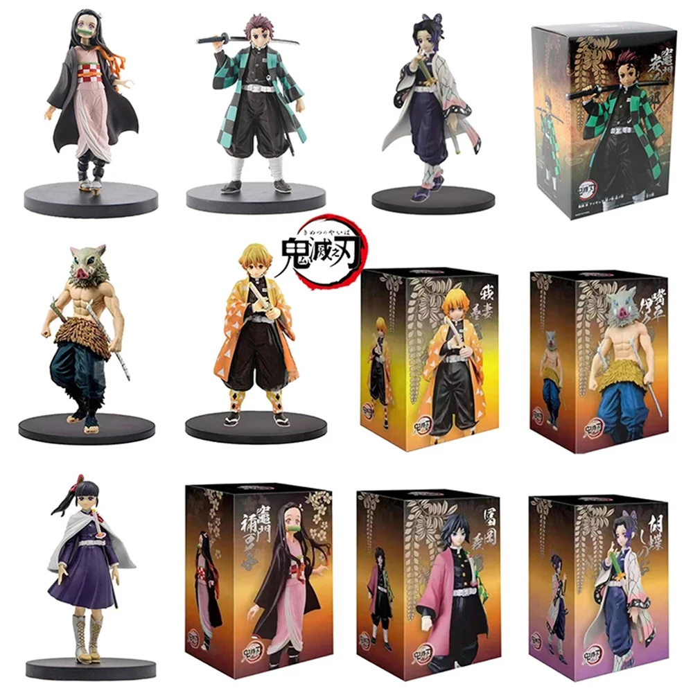 

Kimetsu no Yaiba Figure 16cm Agatsuma Zenitsu Figurine Tanjirou Nezuko anime Demon Slayer action Figure Warrior PVC Model Toys