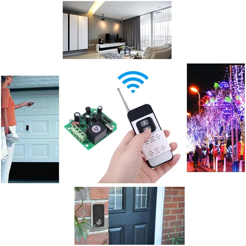 

Medium power AC85V-250V Single Light Switch 2 Channel Wireless Remote Control Controller for Lamps Fans