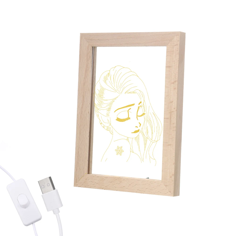 

3D LED Photo Frame Night Light Photo Frame Abstract Illusion LED Table Lamps For Bedroom Living Room Art Decor Christmas Valent
