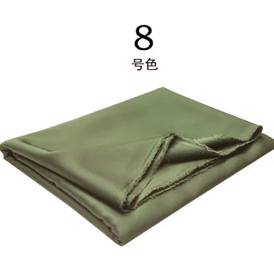 Army Green 50 см* 150 см текстура мягкая эластичность имитация шелка ткань Гладкий чистый цвет Тяжелая рубашка платье ткань модный дизайн - Цвет: Army Green