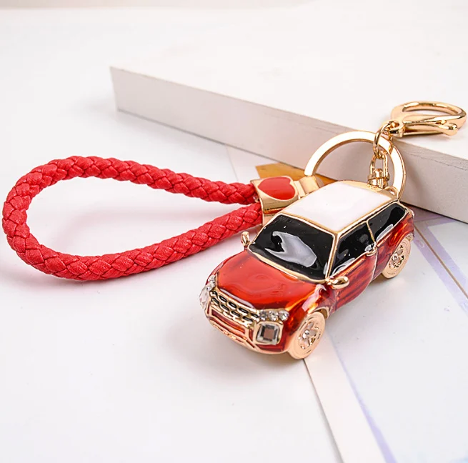 Auto-Schlüsselanhänger und Schlüsselhalter aus Legierung, geflochtenes Seil, handgefertigter Anhänger, Auto-DIY-Modell, Fahrzeugzubehör, acc069 – Detail 10