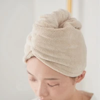 microfiber hair fast drying dryer towel 25cmx65cm bath wrap hat quick cap turban dry