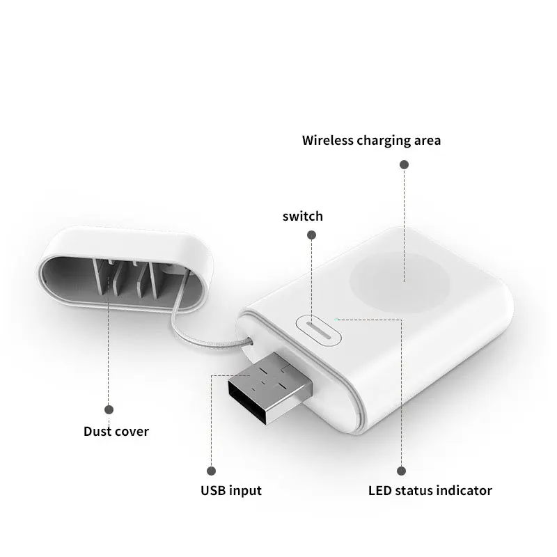 Беспроводная зарядка CABLETIME быстрая Магнитная Адсорбция Micro USB для Apple Smart Watch Huawei
