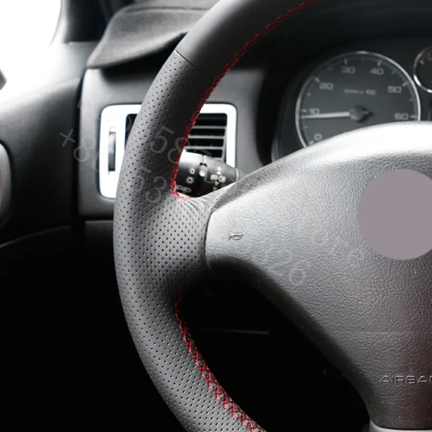 

For Ford PUMAs 2009-2020 ST-Line Super Duty 2013-2018 Black Synthetic Leather Car Steering Wheel Cover car accessories