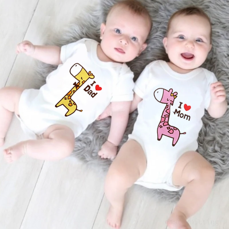Комбинезон для новорожденных мальчиков и девочек милый комбинезон с надписью I