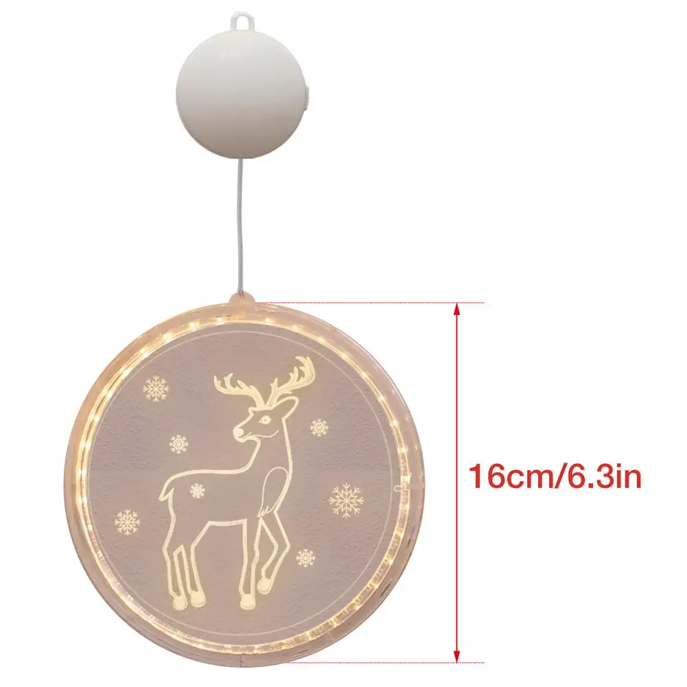 

Christmas Window LED Light AAA Battery Door Window Cabinets Hanging Decoration For Weddings Parties Holidays