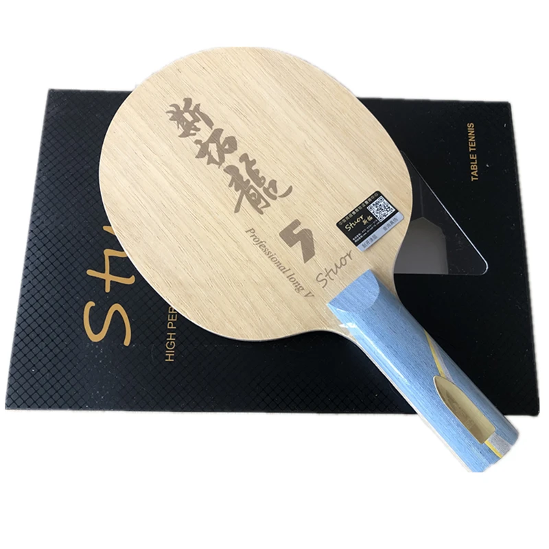 GOLD LOGO ST Ma Long 5 углеродное внутреннее лезвие для настольного тенниса ракетка для пинг-понга FL и ST ручка для настольного тенниса летучие мыши длинная ручка - Цвет: GOLD LOGO ST
