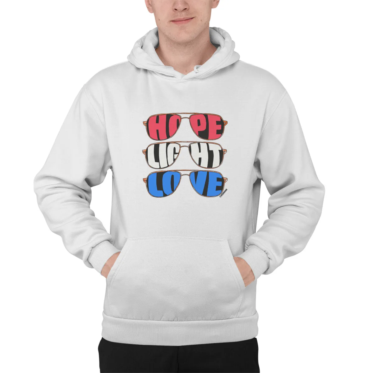 

Men's Hoodie Hope Light Love MenGroot Streetwear Hood Hoody hoodies Mens Clothes 39068