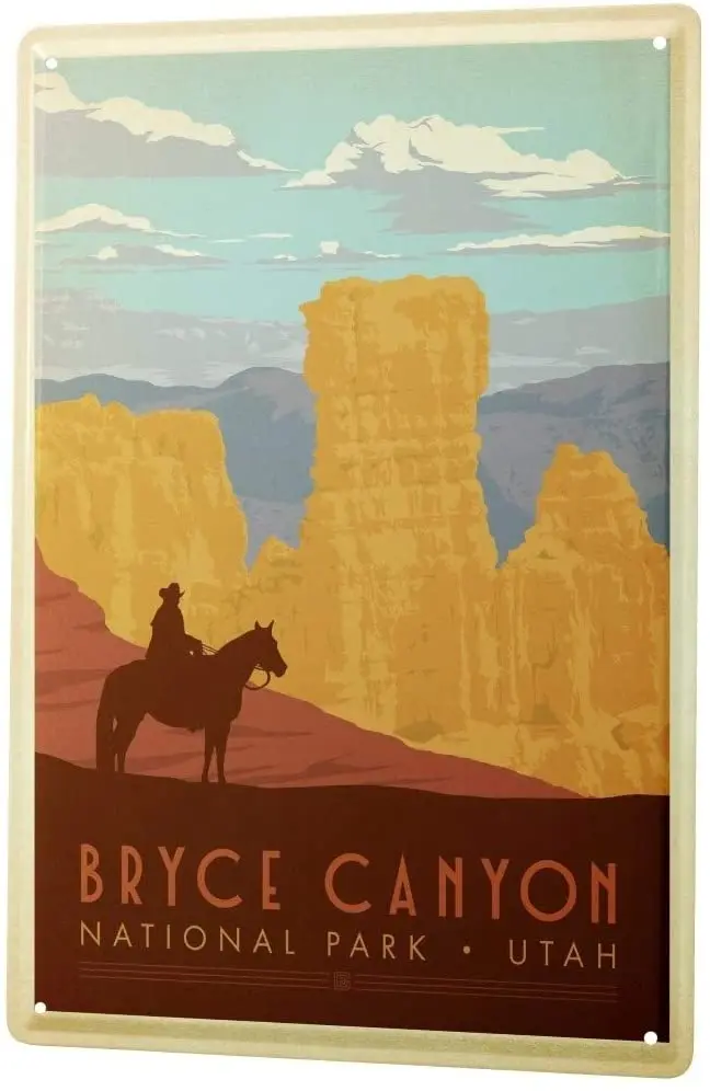 

Tin Sign Metal Plate Decorative Sign Home Decor Plaques Decoration Holiday Travel Agency Bryce Canyon National Park