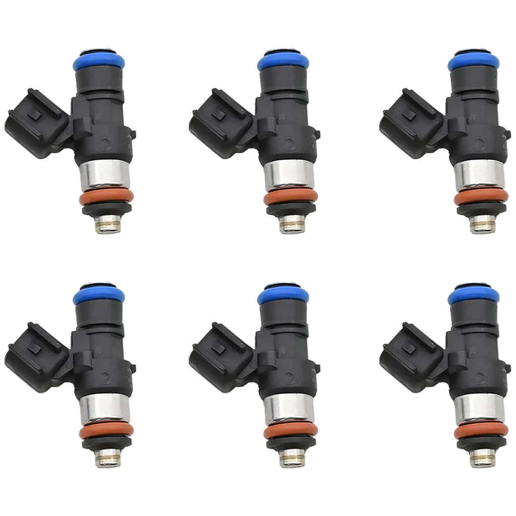 

6 Pieces Fuel Injectors Engine Nozzle Metal 0280158189 Fit for Ford Car Parts Durable Automotive Parts Replacement