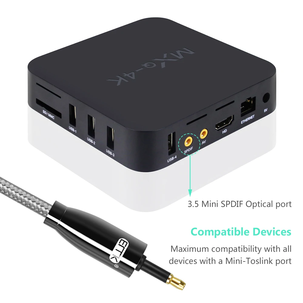 Мини-оптический аудиокабель EMK Toslink на 3 5 мм кабель SPDIF оптический 1 м 2 8 10 плетеная