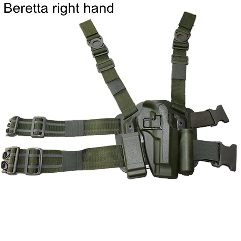 Beretta green right Тактическая кобура Glock 17 19 Beretta 92 ножная кобура военный пистолет кобура для ног левая рука принадлежности для пистолета Глок кобура для стрельбы из пистолета - Цвет: Beretta green right