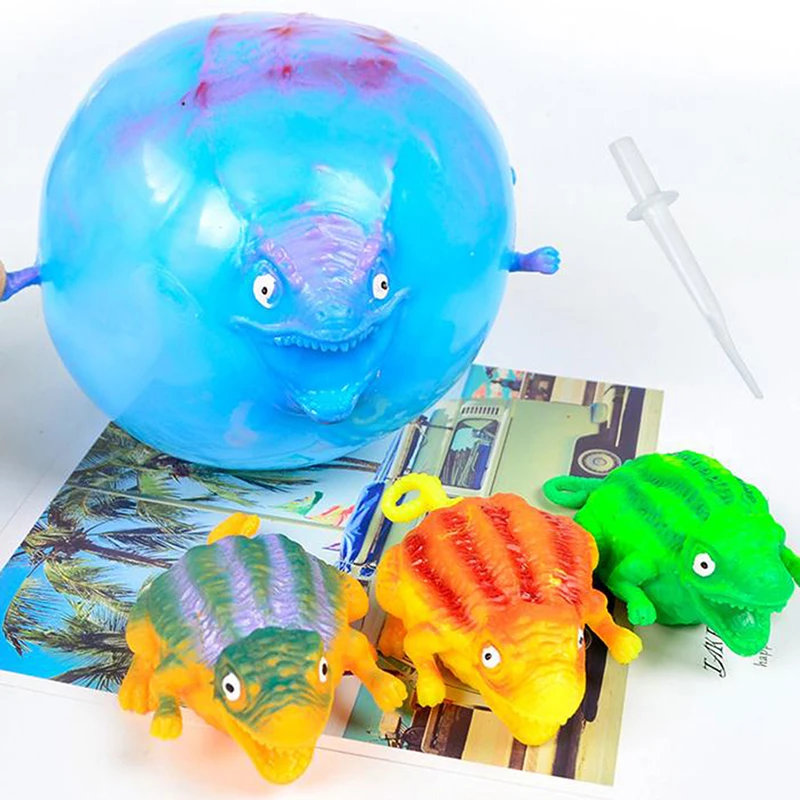 1Pc Interesting And Cute Dinosaur Antistress Inflatable Animal Toys Squeeze Soft Balloon Party Gift Color Random | Игрушки и хобби