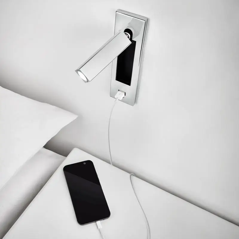 Современный COB CREE светодиодный настенный легкое Зарядное устройство USB Настенный