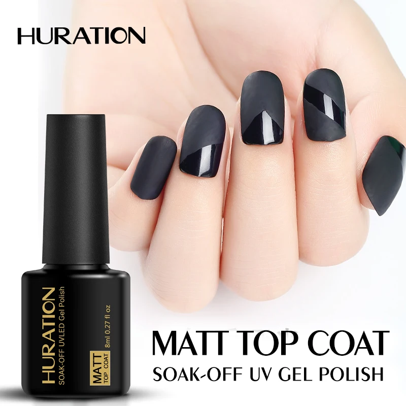 Huration матовый лак для ногтей верхнее покрытие Lucky UV гель маникюра чистящий