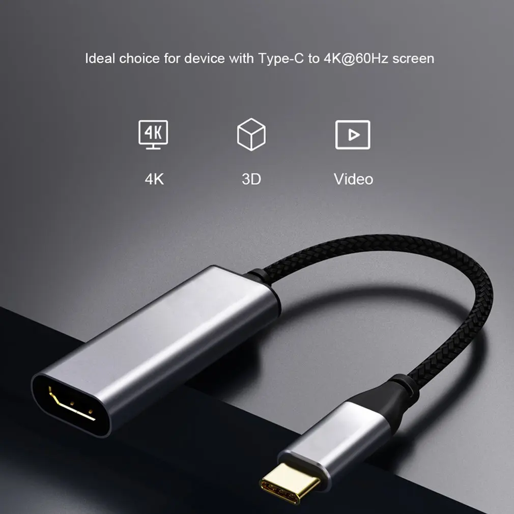 

USB C к HDMI-совместимый адаптер 4K 60 Гц Тип C к HDMI-совместимый кабель 0,2 м для MacBook Pro Air iPad Pro Samsung Galaxy USB-C