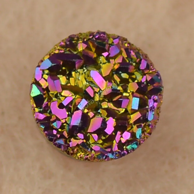 Свободные драгоценные бусины из друзы ювелирные изделия радужные красные с