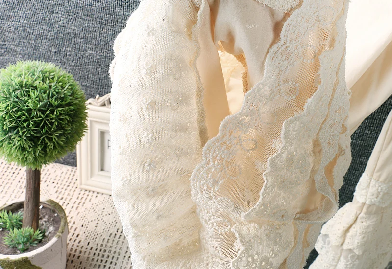 

New Spring Women Loose Pants Literary Fresh Elastic Waist Cotton linen Lace Wide Leg Pants