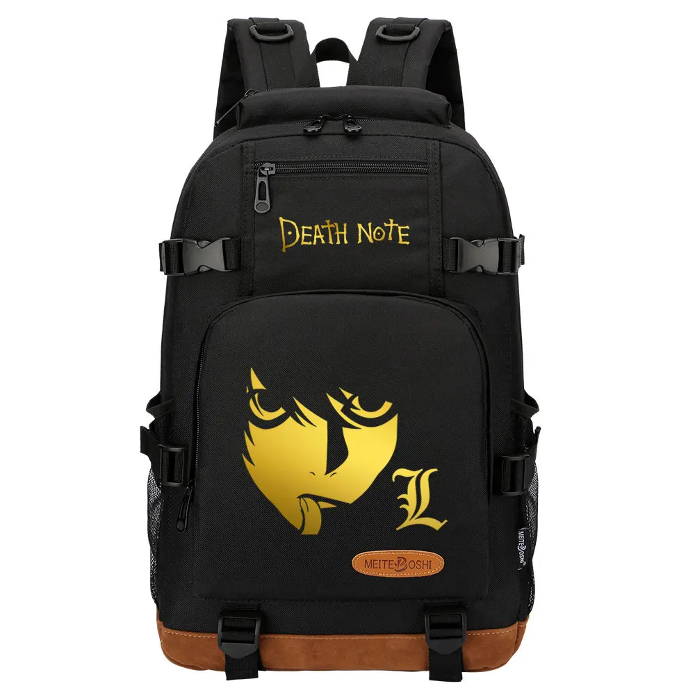 

New Kawaii Anime Gold Death Note Boys Girls Kids School Book Bags Women Bagpack Teenagers Canvas Men Laptop Travel Backpack