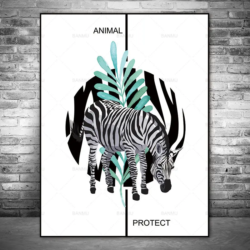 

Pictures Abstract painting art painting prints Giraffe on canvas Wall poster home decoration Canvas Painting