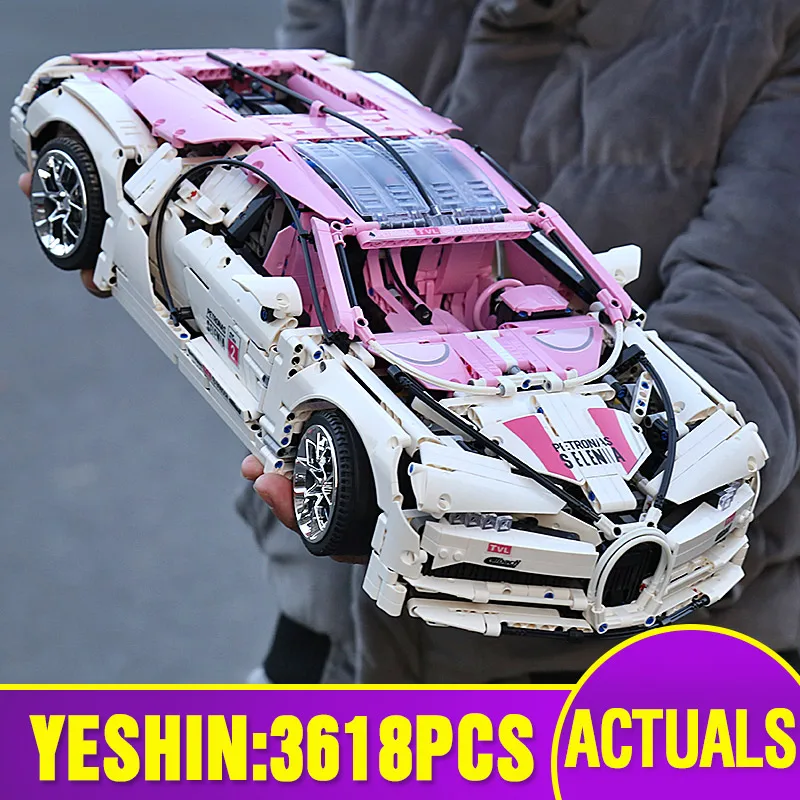 Мини блоки игрушки для машины 20086 розовый скоростной гоночный автомобиль набор