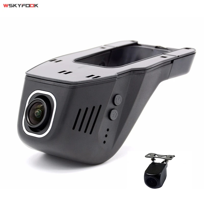 Скрытый Автомобильный видеорегистратор FHD 1080P с Wi Fi двумя объективами камера + G