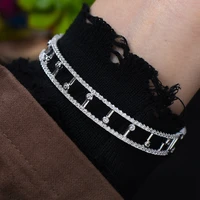 missvikki hot romantic trendy shiny necklace earring bracelet ring accessories for women wedding bridal jewelry sets 2022