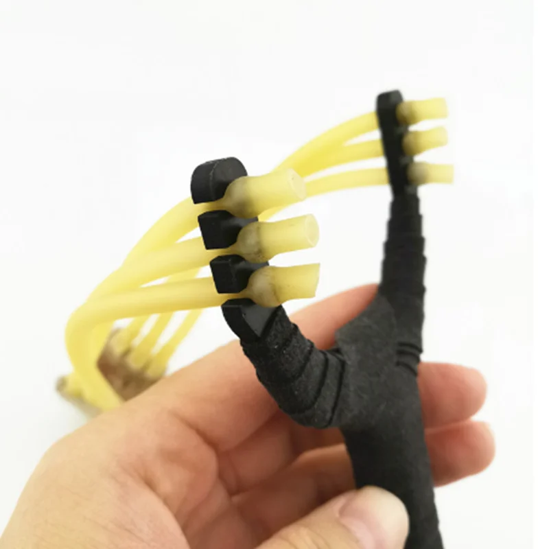 

Hot selling outdoor shooting professional shooting powerful slingshot stainless steel hunting slingshot with rubber band