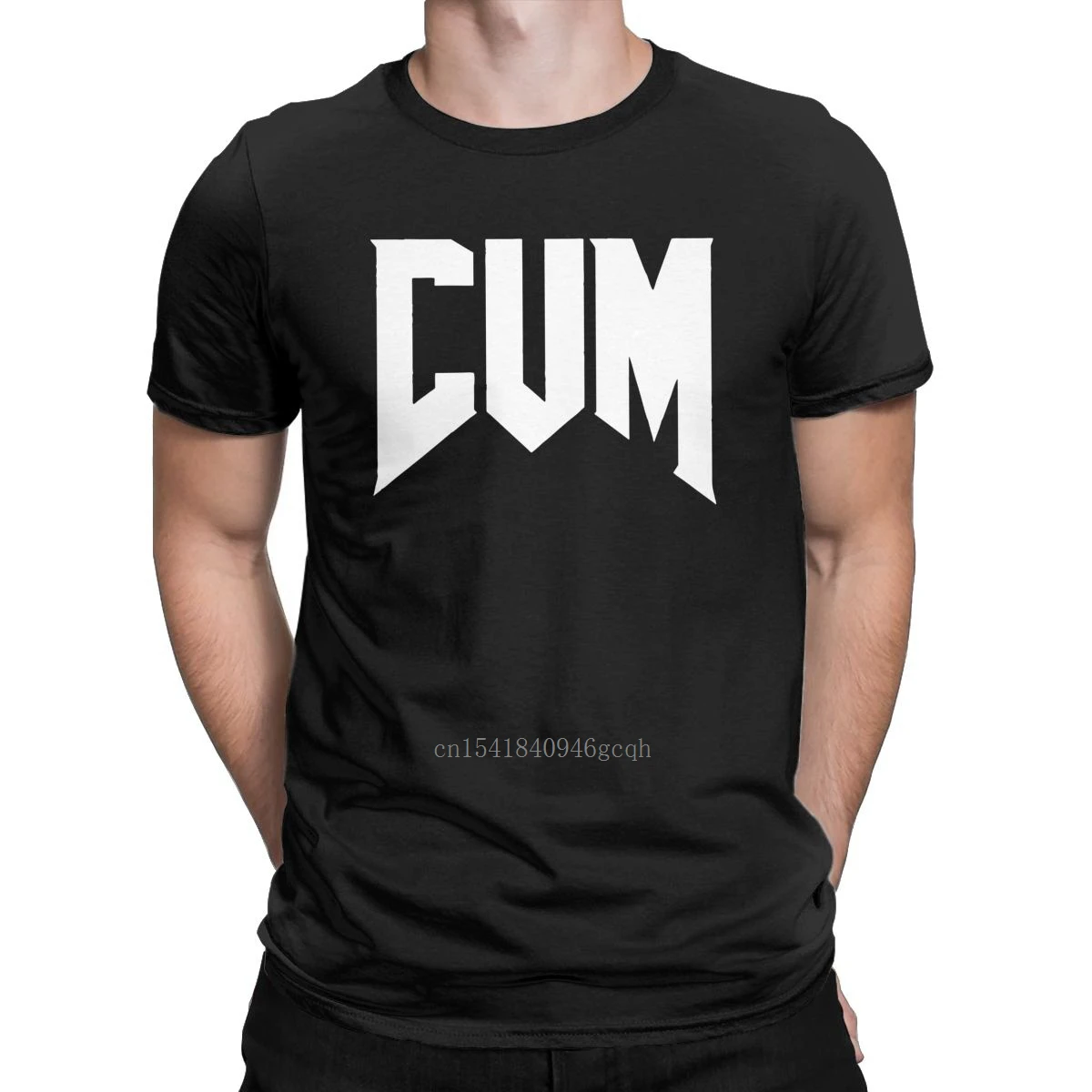 

Doom Cum T Shirts Men's 100% Cotton Funny T-Shirt Round Collar Software Tee Shirt Short Sleeve Clothing Summer