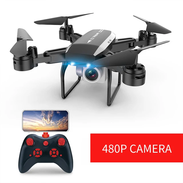 480P Black KY606D Дрон 4k HD камера 20 минут время полета Высокая удержание RC Квадрокоптер профессиональная аэрофотосъемка Дрон игрушка для детей - Цвет: 480P Black