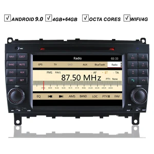 Автомобильный DVD-плеер с 7-дюймовым GPS-плеером, Android 10, для Mercedes Benz W209, CLK CLS w222, радио, 4 Гб + 64 ГБ, BT, входная камера, Wi-Fi, Sat, Navi, стерео DAB